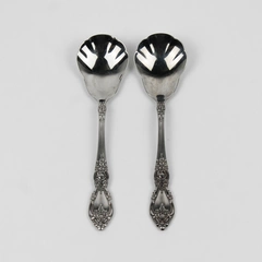 Set of 2 Oneida Wordsworth Stainless Steel Sugar Spoons