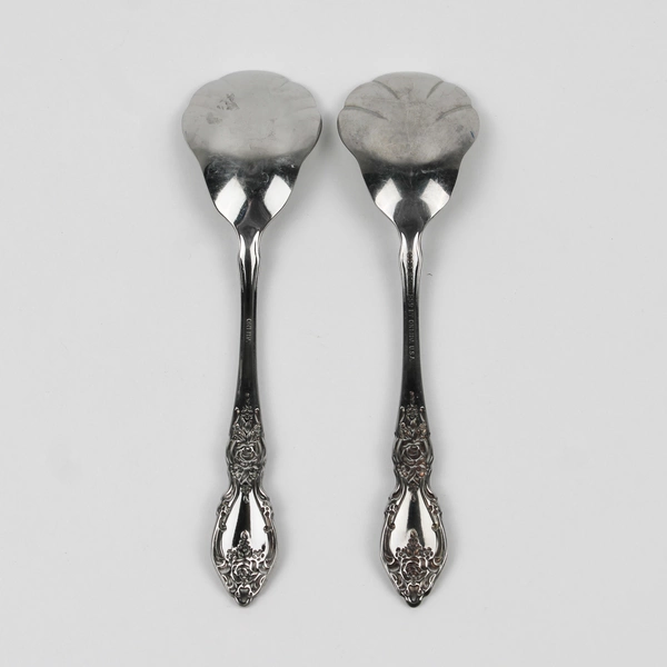 Set of 2 Oneida Wordsworth Stainless Steel Sugar Spoons