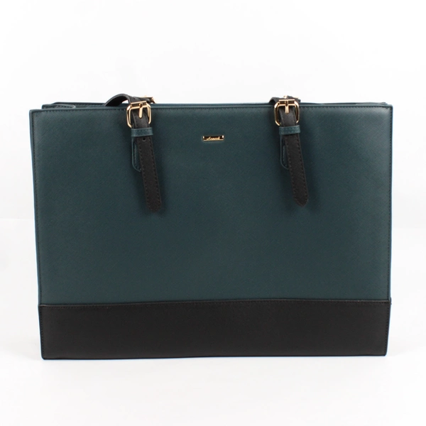 LOVEVOOK NWT Green Laptop Tote Bag Vegan Leather with Charging Port