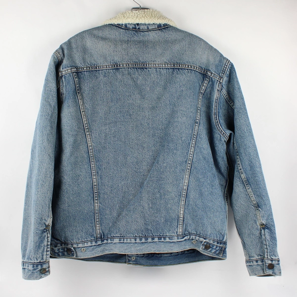 Levi Strauss Men's L Vintage Fit Denim Jean Jacket with Faux Sherpa Lining