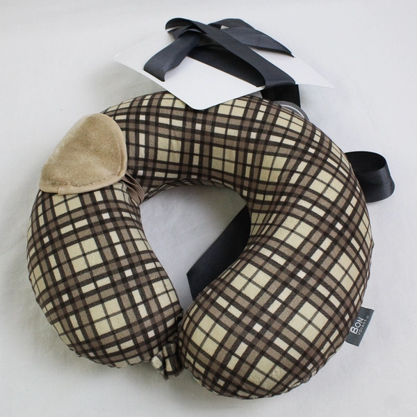 Macy's Bon Voyage 3 Piece Comfort Set Brown (Travel Pillow, Blanket, Eye Mask)