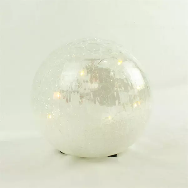 6-Inch Cardinal on Pinecone LED Light Up Globe Tabletop Decoration