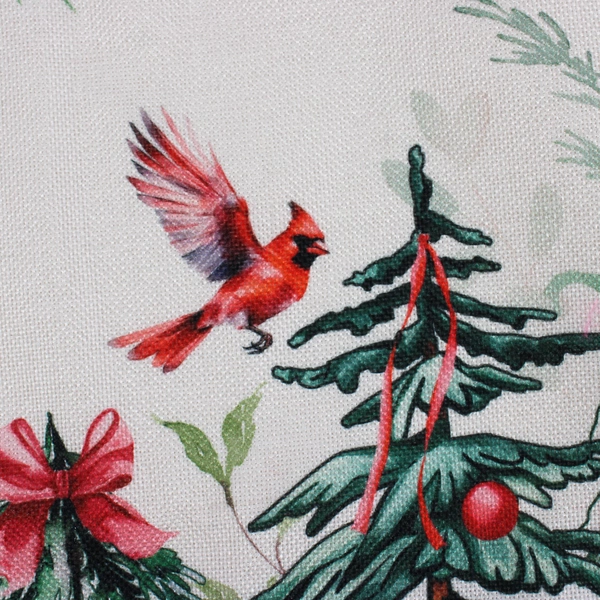 Set of 3 Christmas Tree Cardinal Design Throw Pillow Covers 17" x 17"