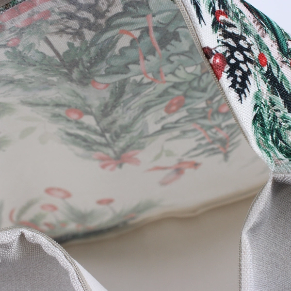 Set of 3 Christmas Tree Cardinal Design Throw Pillow Covers 17" x 17"