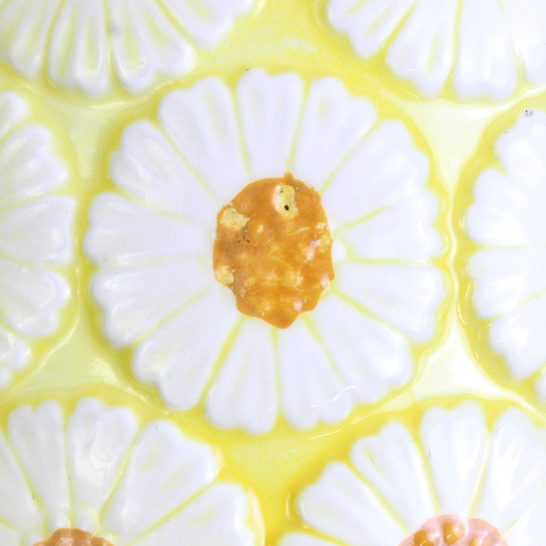 Vintage Brinn's Ceramics Crazy Daisy Ceramic Canister T-1368 5.5" FLAWED