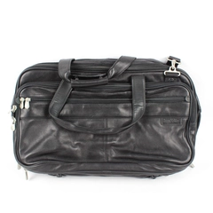 Briggs & Riley Black Faux Leather Crossbody Computer Travel Bag Briefcase
