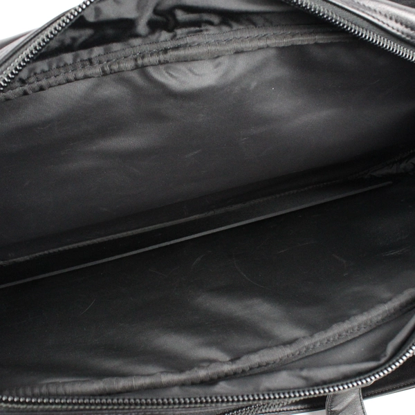 Briggs & Riley Black Faux Leather Crossbody Computer Travel Bag Briefcase