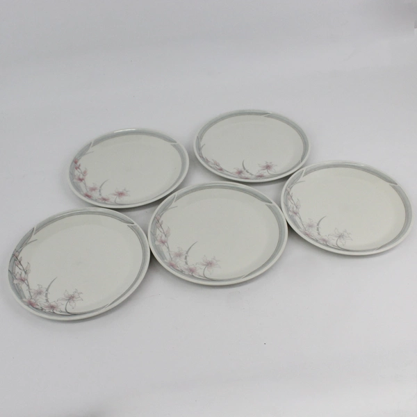 Set of 5 Royal Doulton Lambethware Fresh Flowers Mayfair 1983 Salad Plates 