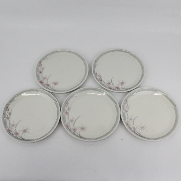 Set of 5 Royal Doulton Lambethware Fresh Flowers Mayfair 1983 Salad Plates 