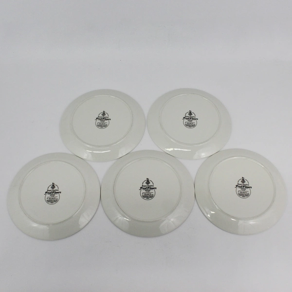 Set of 5 Royal Doulton Lambethware Fresh Flowers Mayfair 1983 Salad Plates 