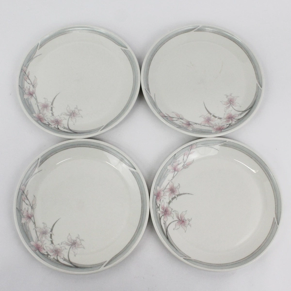 Set of 4 Royal Doulton Lambethware Salad Plates Fresh Flowers Mayfair 
