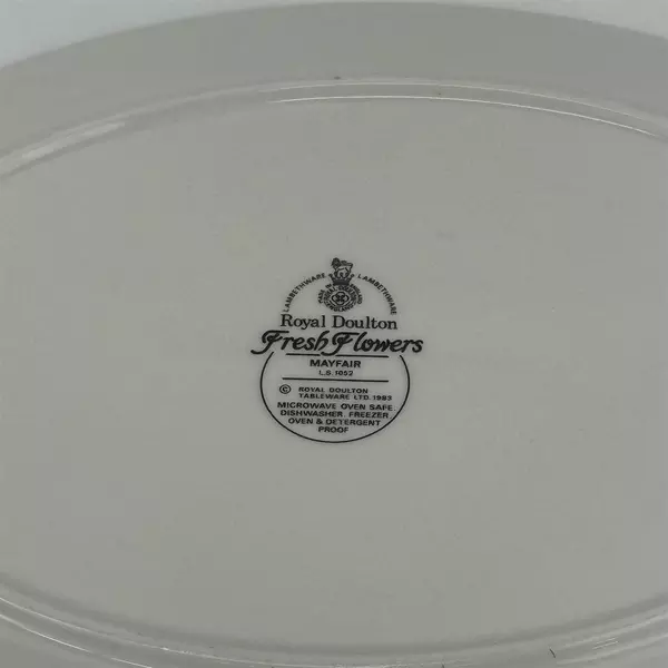 Royal Doulton Mayfair Lambethware Oval Platter 13.5 Inch