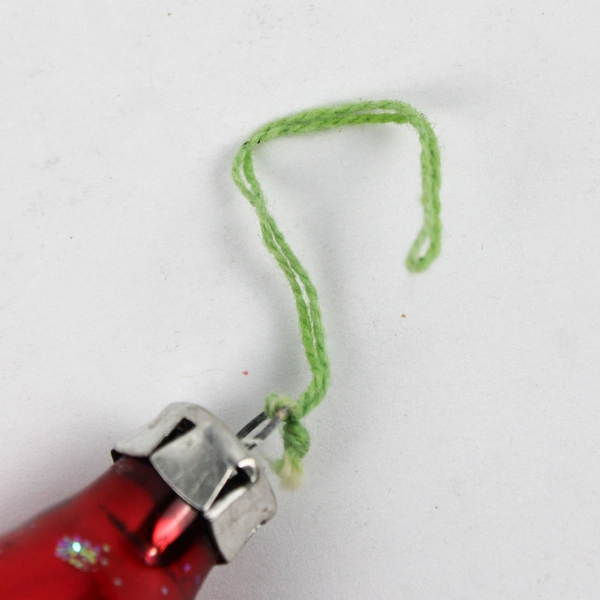 Retro Glass Santa Holding Christmas Tree Ornament 4"