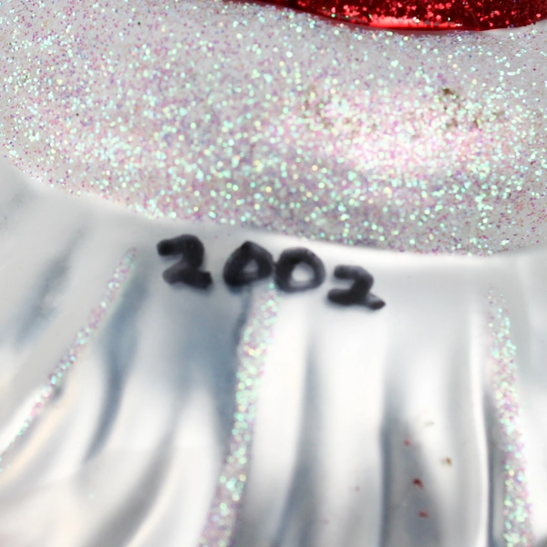 Old World Christmas Glass Santa Head Ornament 5.5"