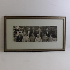 Antique 1920s 1930s Framed Family Group Portrait Photo