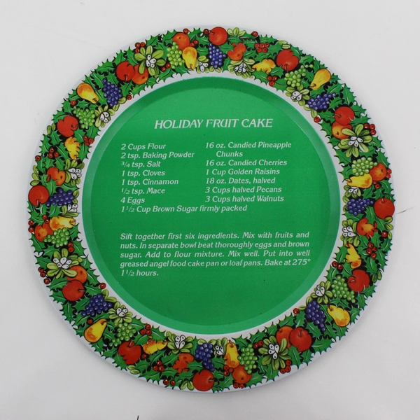 3 House of Lloyd Holiday Candy Cookie Cake Trays Tin Serving Plates Recipe Vtg