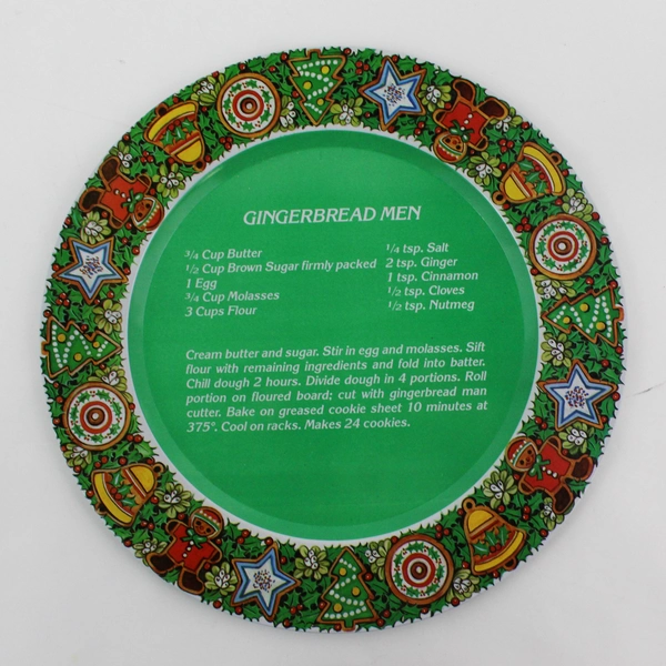 3 House of Lloyd Holiday Candy Cookie Cake Trays Tin Serving Plates Recipe Vtg