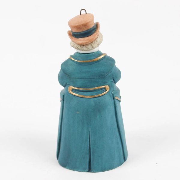 Vintage 1990 Hallmark Mr. Ashbourne Porcelain Bell Christmas Ornament 4.5"