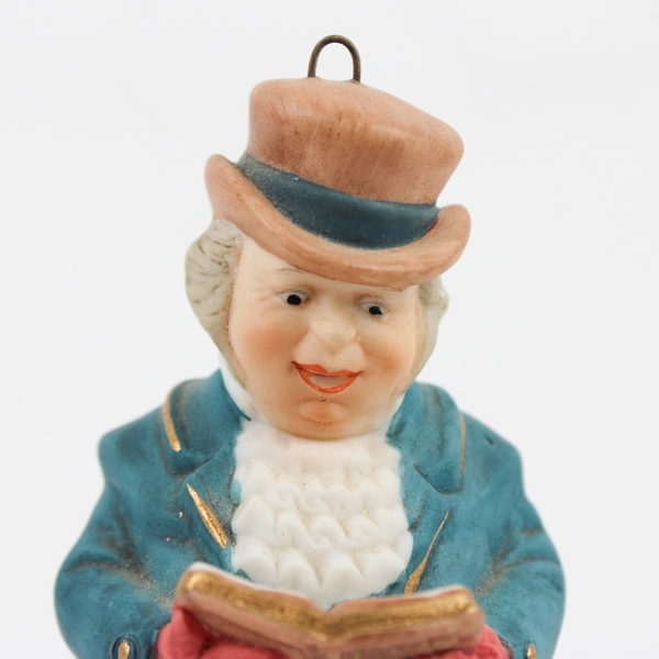 Vintage 1990 Hallmark Mr. Ashbourne Porcelain Bell Christmas Ornament 4.5"