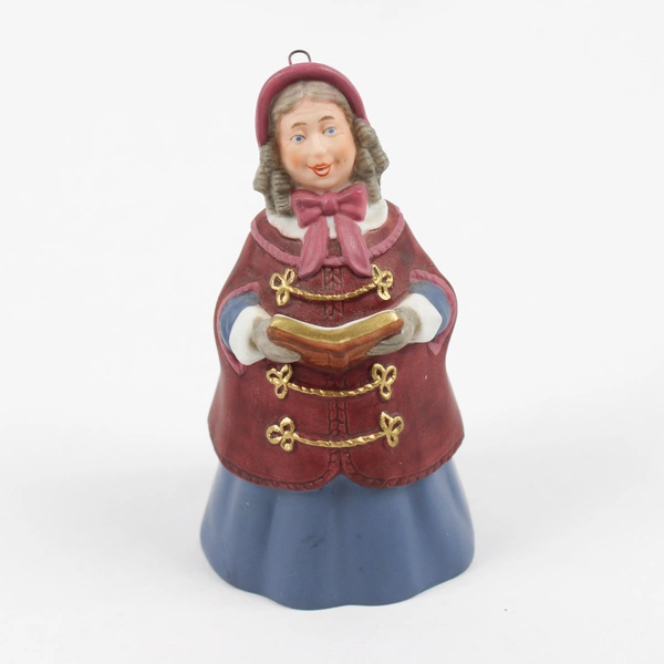 Vintage 1991 Hallmark Mrs. Beaumont Porcelain Bell Christmas Ornament 4"