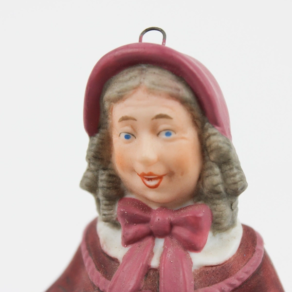 Vintage 1991 Hallmark Mrs. Beaumont Porcelain Bell Christmas Ornament 4"