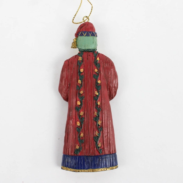 Vintage 1998 Resin Santa Claus Christmas Ornament 4 1/4"