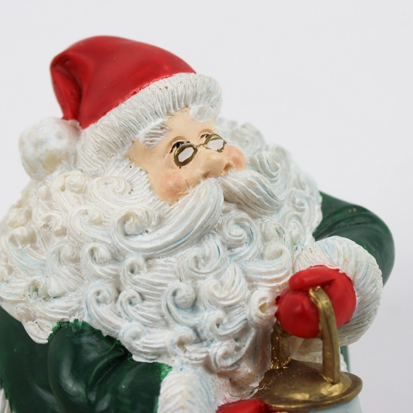 Dept 56 Roly Poly Santa Holding Lantern Christmas Ornament