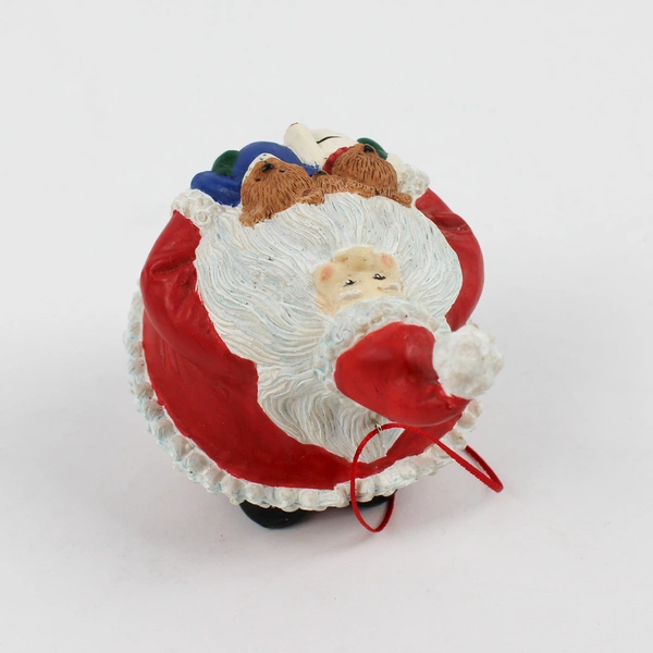 Dept 56 Roly Poly Santa Holding Teddy Bears Christmas Ornament
