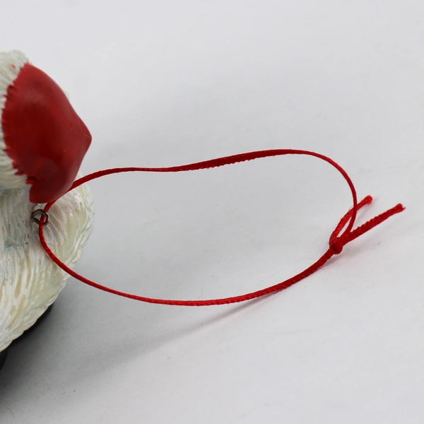 Dept 56 Roly Poly Santa Holding Wreath Christmas Ornament