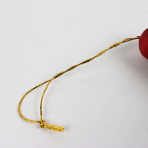 Vintage Hand-Painted Porcelain Santa Clause Christmas Ornament 3 3/4" FLAWED