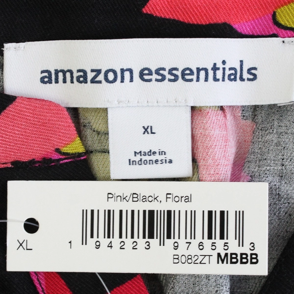 Amazon Essentials Pink and Black Sleeveless Knee-Length Dress Women's Size XL