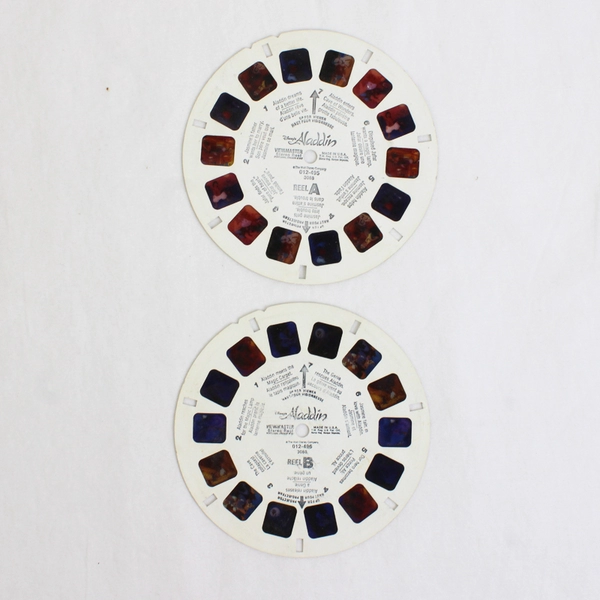 Set Of 2 Disney's Aladdin View-Master Reels 012-495 012-496