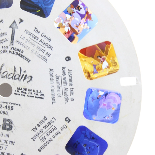 Set Of 2 Disney's Aladdin View-Master Reels 012-495 012-496
