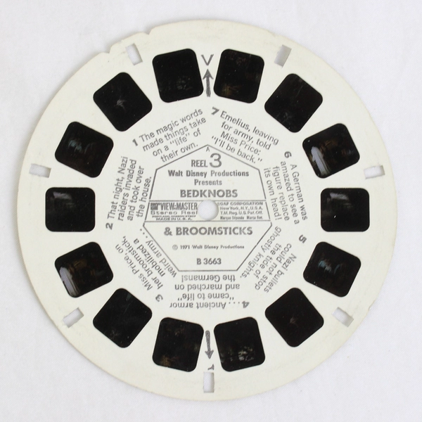 Vintage View-Master Disney Bedknobs & Broomsticks Reel B3663 1971