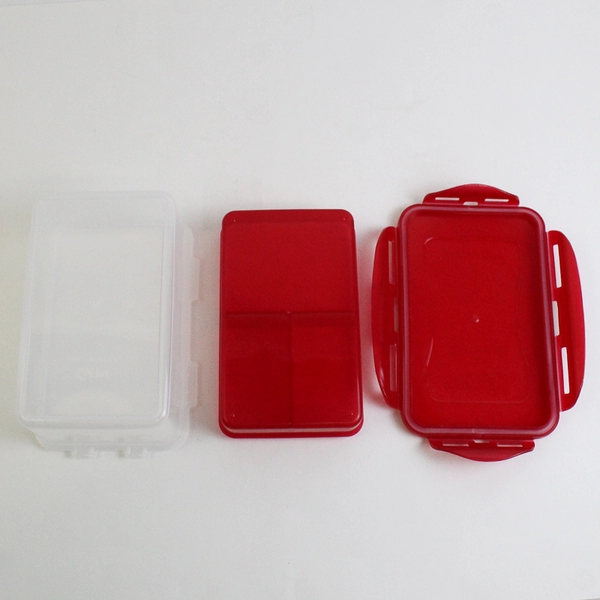 Lock & Lock 1.4 L Plastic Food Storage Container Red Lid