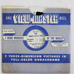 Vintage View Master The Three Little Pigs Reel 1955 B 3072