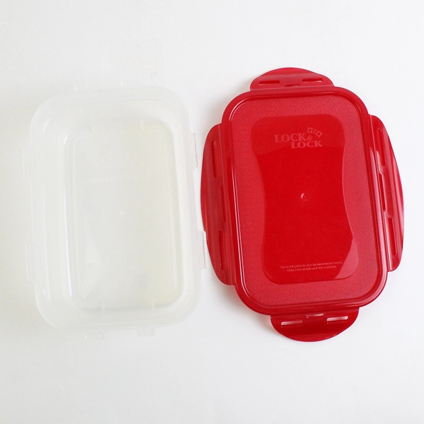 Lock & Lock 1.2 L Plastic Food Storage Container Red Lid