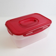 Lock & Lock 4 L Plastic Food Storage Container Carrier Red Lid