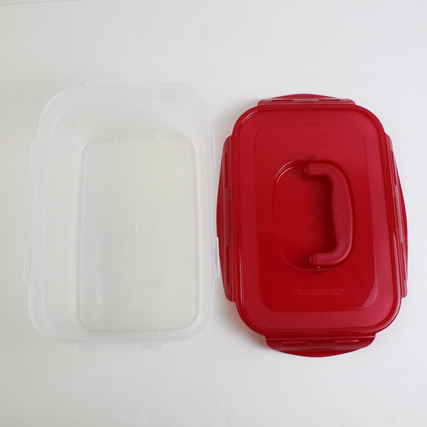 Lock & Lock 4 L Plastic Food Storage Container Carrier Red Lid