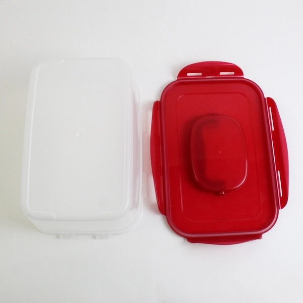 Lock & Lock 4 L Plastic Food Storage Container Carrier Red Lid