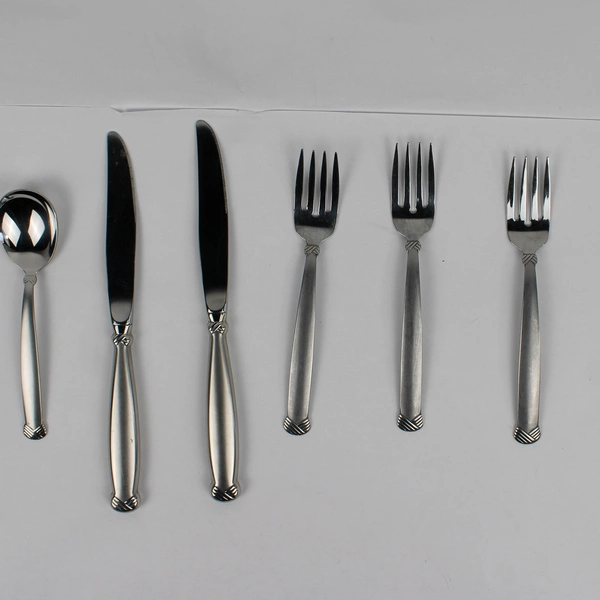 Lot Of 6 Oneida Silver Rattan (Stainless) Flatware 3 Forks 2 Knives 1 Spoon