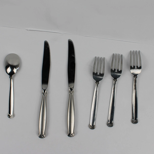 Lot Of 6 Oneida Silver Rattan (Stainless) Flatware 3 Forks 2 Knives 1 Spoon