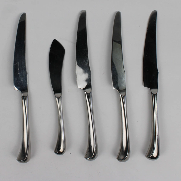 Lot Of 5 Towle Silver Holbrooke (Stainless, Satin) Flatware Dinner/Butter Knives