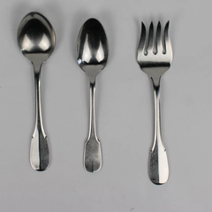 Lot Of 3 Towle Silver Holbrooke (Stainless, Satin) Flatware Serving Spoons/Fork
