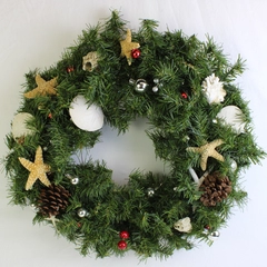 Decorative Nautical Seashell Artificial Christmas Wreath 20"
