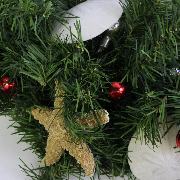 Decorative Nautical Seashell Artificial Christmas Wreath 20"