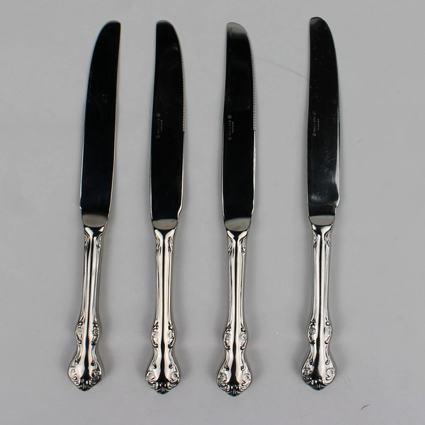Lot Of 4 Wallace Silver Camden (Stainless) Flatware Dinner Knives 9.75" Long