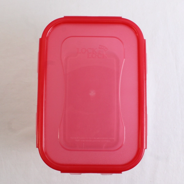 Lock & Lock 2.4 L Plastic Food Storage Container Red Lid