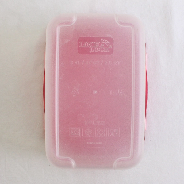 Lock & Lock 2.4 L Plastic Food Storage Container Red Lid