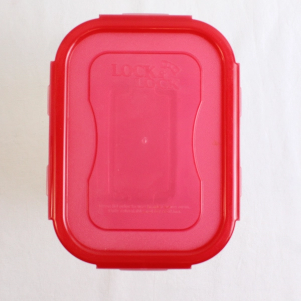 Lock & Lock 1.3 L Plastic Food Storage Container Red Lid